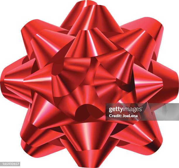 red gift bow isolated - red bow stock illustrations