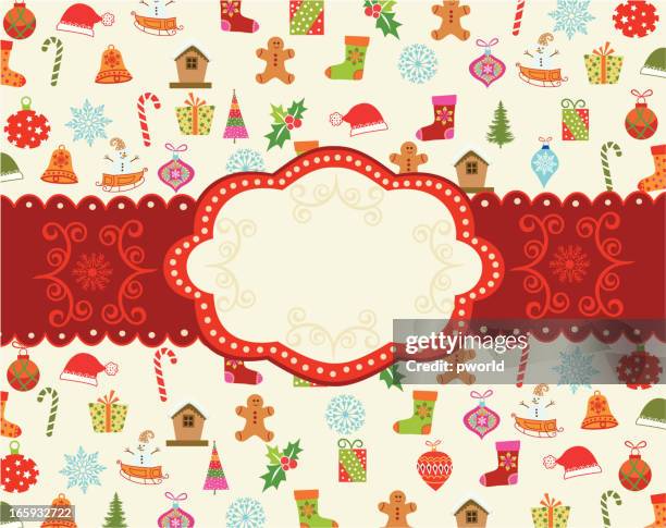 christmas frame . - red socks stock illustrations