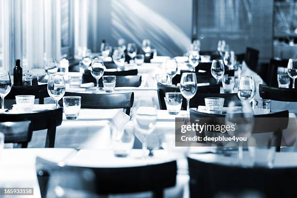 fine table setting in a restaurant - farewell party stock pictures, royalty-free photos & images