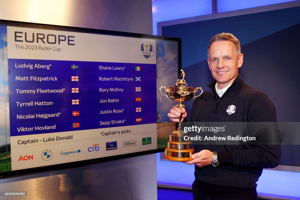 Luke Donald Ryder Cup Wildcard Announcement