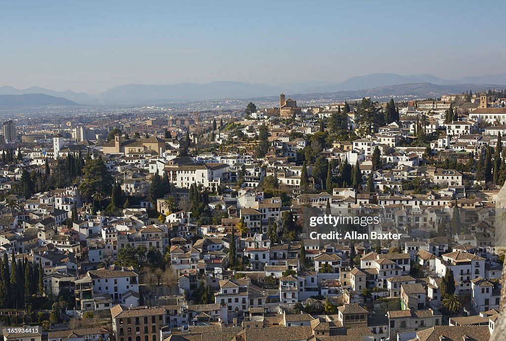 View over Albaicin quarter of Granada