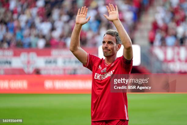 Wout Brama of FC Twente 2010 & 2011 during the Farewell match of Wout Brama between FC Twente 2010 & 2011 and Wouts All Stars at De Grolsch Veste on...