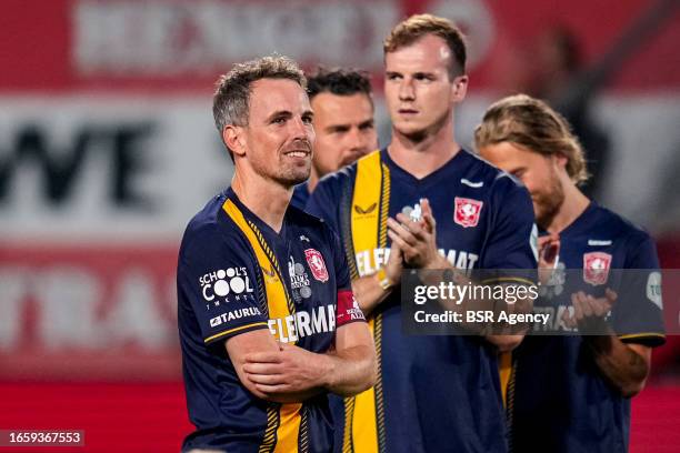 Wout Brama of Wouts All Stars thanking fans during the Farewell match of Wout Brama between FC Twente 2010 & 2011 and Wouts All Stars at De Grolsch...