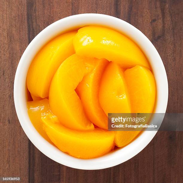 peach wedges - peach stock pictures, royalty-free photos & images