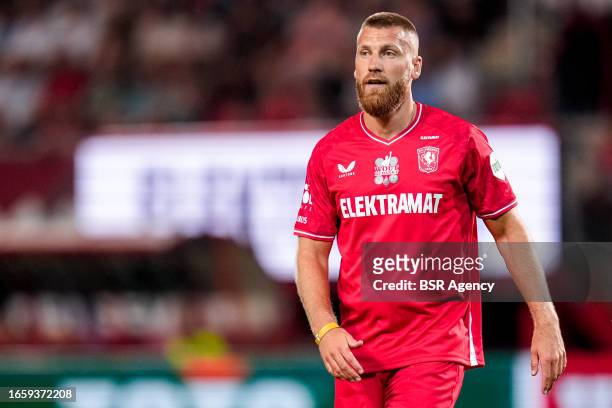 Rasmus Bengtsson of FC Twente 2010 & 2011 looks on during the Farewell match of Wout Brama between FC Twente 2010 & 2011 and Wouts All Stars at De...