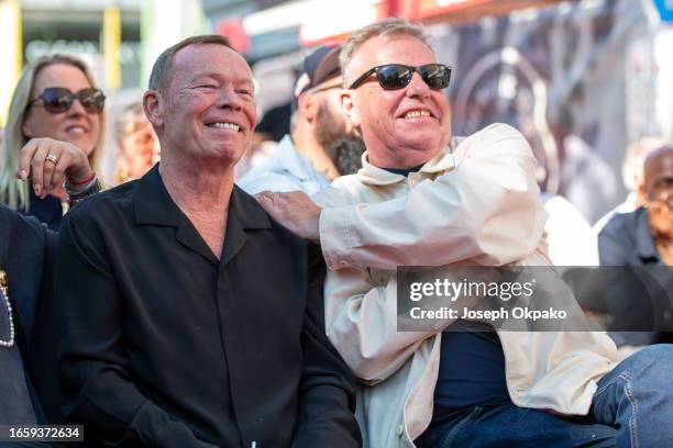 Ali Campbell and Graham McPherson aka Suggs of Madness attend the unveiling of The Music Walk Of Fame 2023 at Camden on September 04, 2023 in London,...