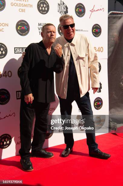 Ali Campbell of UB40 and Graham McPherson aka Suggs of Madness attend the unveiling of The Music Walk Of Fame 2023 at Camden on September 04, 2023 in...