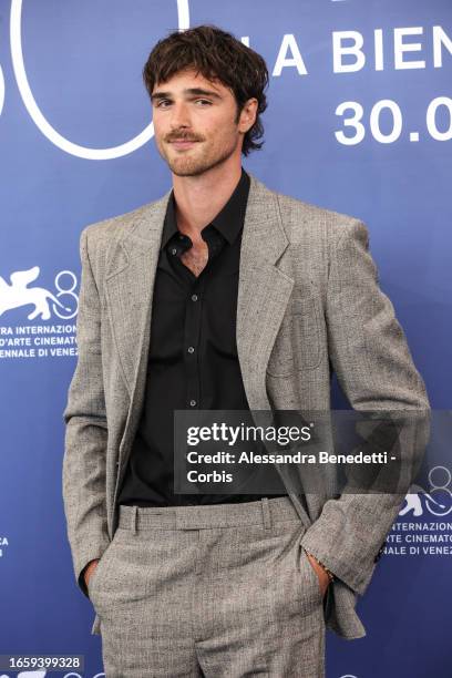 Jacob Elordi attends a photocall for the movie "Priscilla" at the 80th Venice International Film Festival on September 04, 2023 in Venice, Italy.