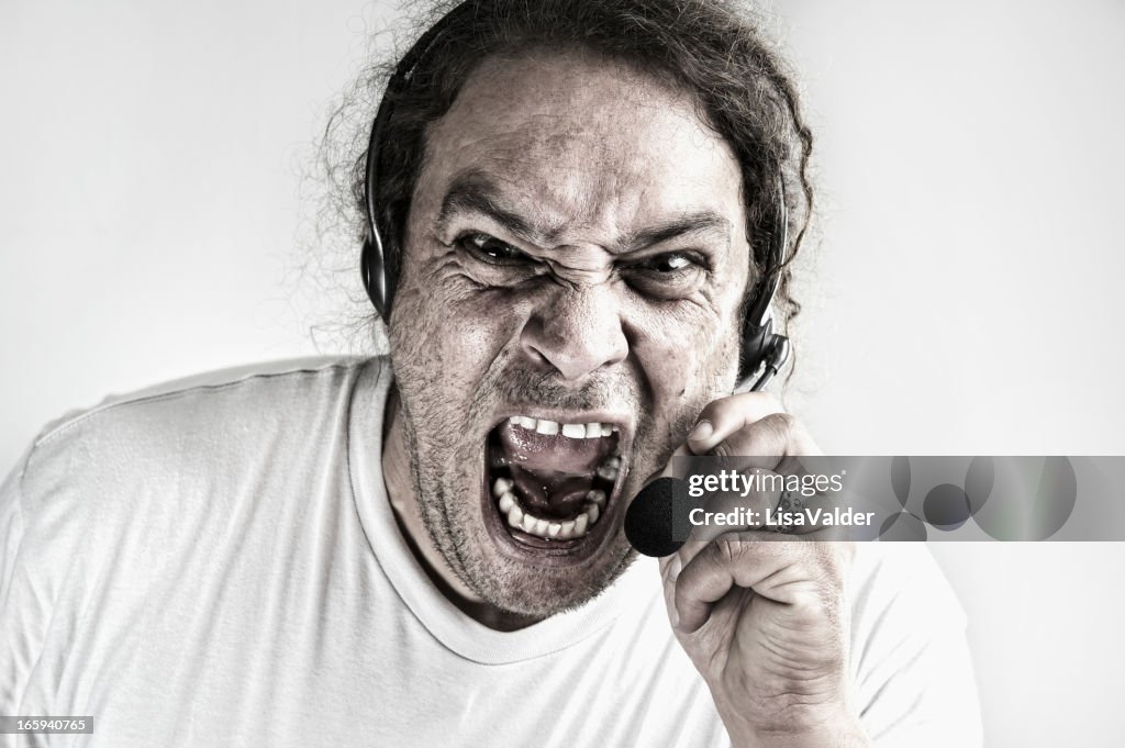 Angry Call Centre Person High-Res Stock Photo - Getty Images