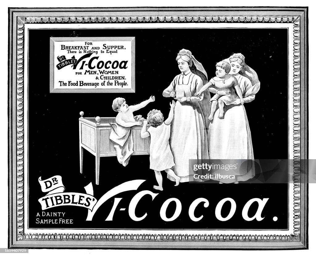 Antique image from British magazine: Vi-Cocoa