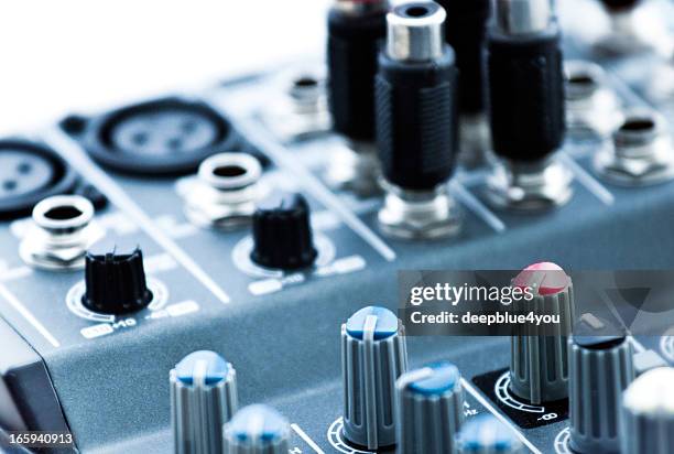 selectively focused photograph of an audio mixer - consistent waves stock pictures, royalty-free photos & images