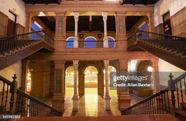 interior of plaza de espana - revival stock pictures, royalty-free photos & images