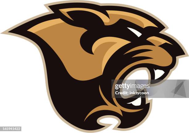 cougar mascot head - panthers stock illustrations