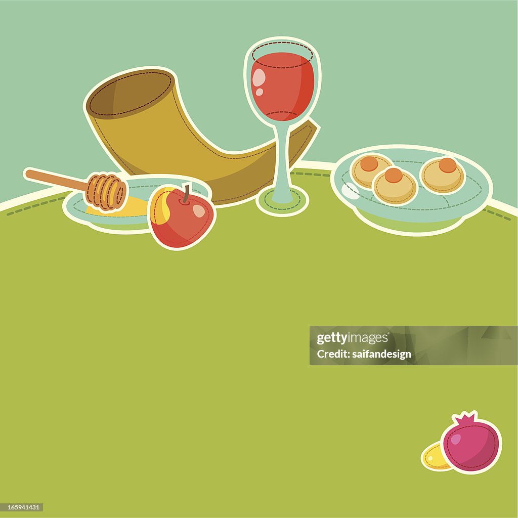 Background with gefilte fish.