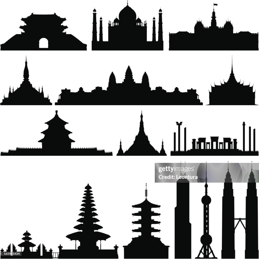 Highly Detailed Asian Monuments