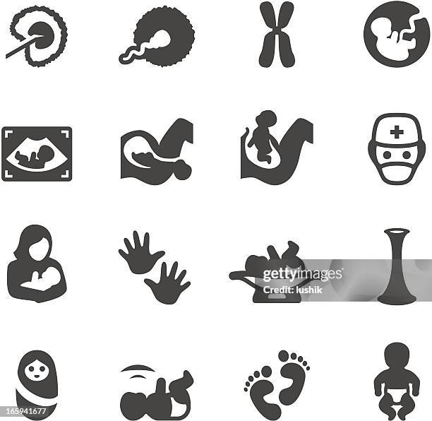 illustrazioni stock, clip art, cartoni animati e icone di tendenza di mobico icone-neonato e gravidanza - cromosoma