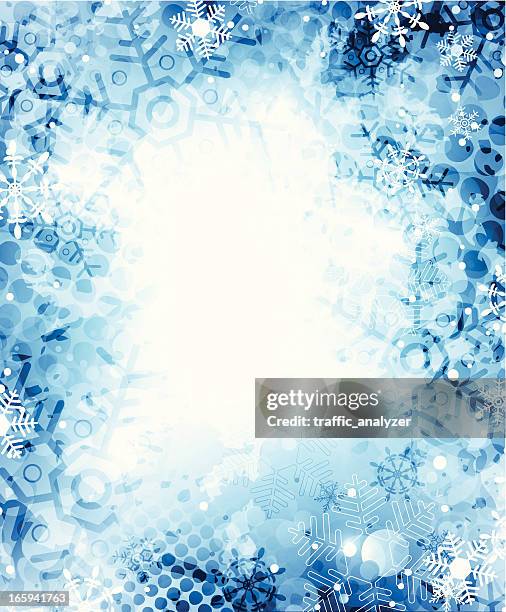 abstract christmas background - snowflakes transparent stock illustrations