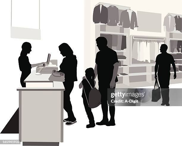 forthefamily - bekleidungsgeschäft stock-grafiken, -clipart, -cartoons und -symbole