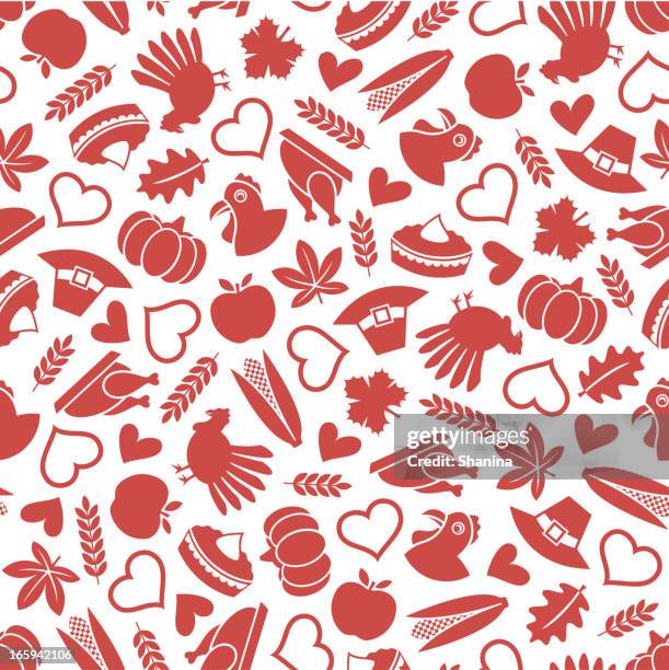 thanksgiving - one color seamless pattern - pumpkin pattern background stock illustrations