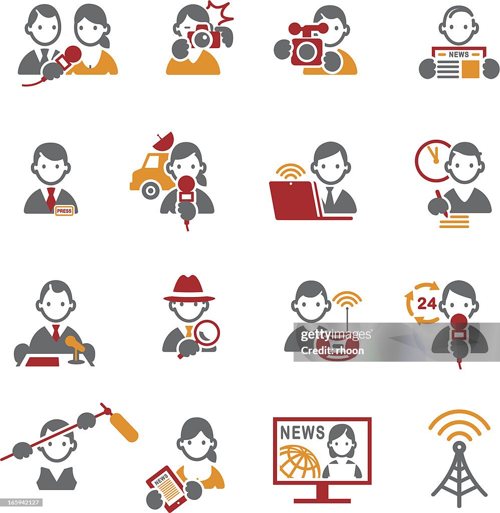 Set Of Media And Press Icons High-Res Vector Graphic - Getty Images