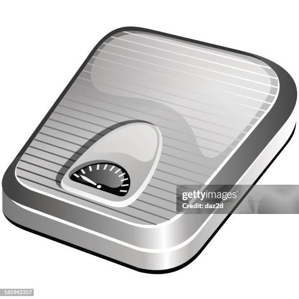 bathroom scale - bathroom scale stock illustrations