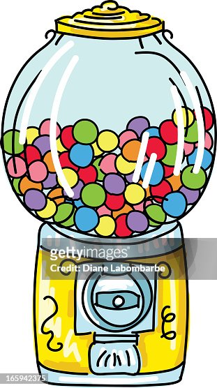 Cute Cartoon Gumball Machine High-Res Vector Graphic - Getty Images