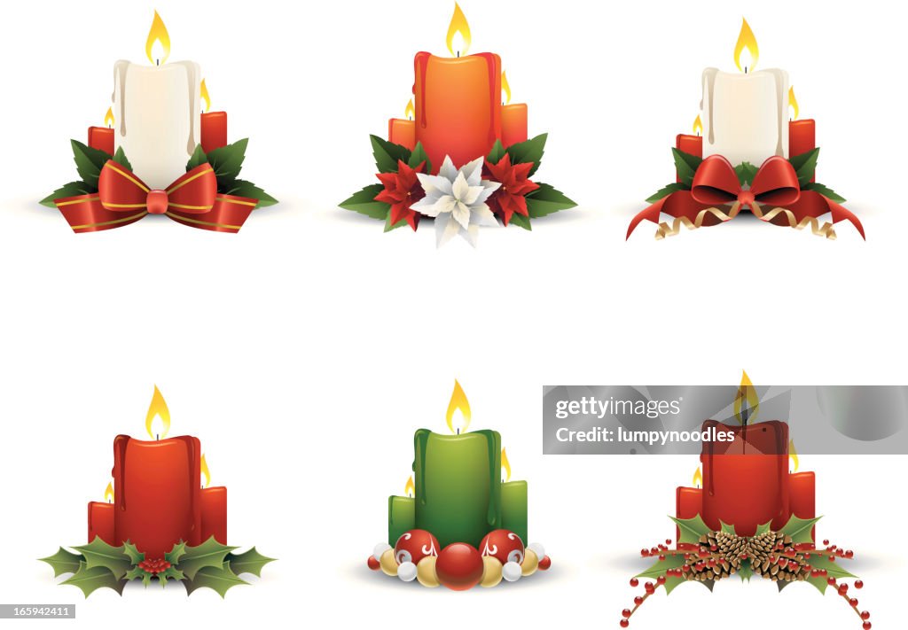 Vela de Natal de ícones