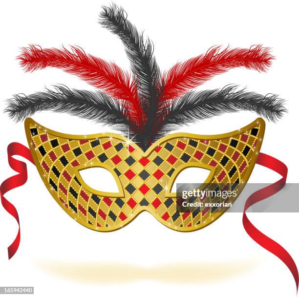 carnival mask - venetian mask stock illustrations