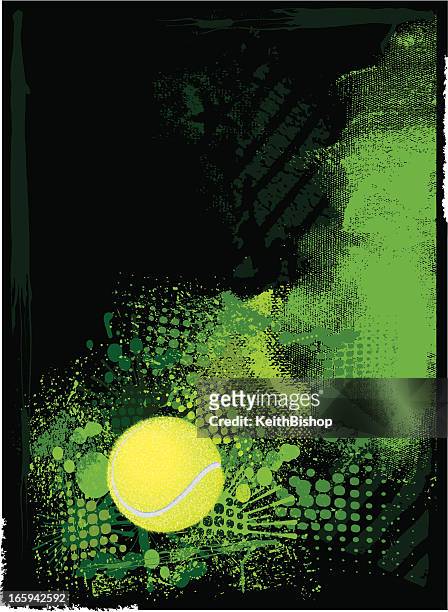 stockillustraties, clipart, cartoons en iconen met tennis ball background - tennis ball