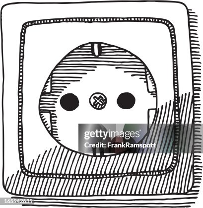 European Schuko Power Socket Drawing European Schuko Power Socket Drawing