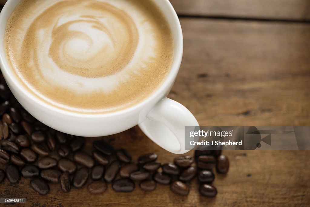 Creamy latte coffee