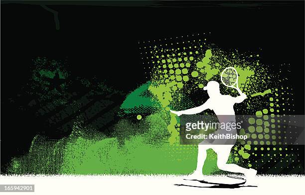 ilustraciones, imágenes clip art, dibujos animados e iconos de stock de jugador de tenis de voleibol de fondo masculino - traditional sport