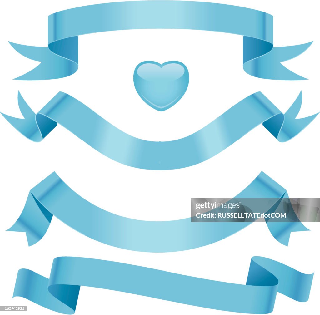 Baby Ribbon Graphics Baby Blue Ribbons High-Res Vector Graphic - Getty Images