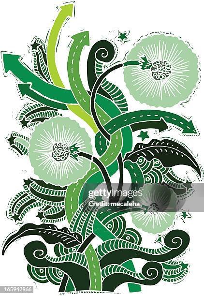 dandelion doodles - environmental liability stock illustrations