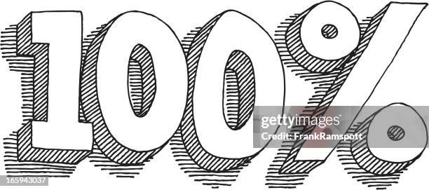 hundert prozent beschriftung abbildung - nummer 100 stock-grafiken, -clipart, -cartoons und -symbole