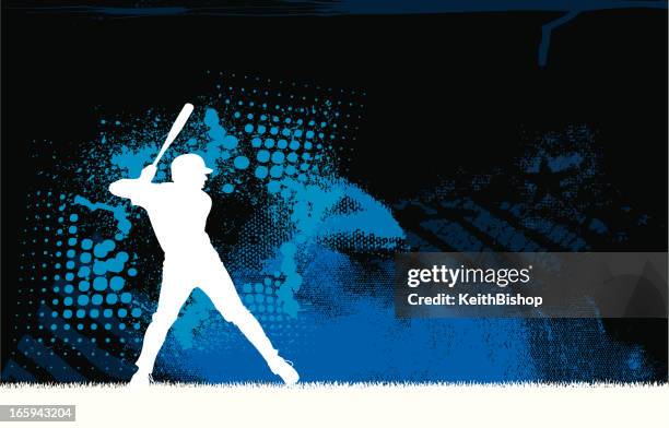 stockillustraties, clipart, cartoons en iconen met baseball batter background graphic - sports activity