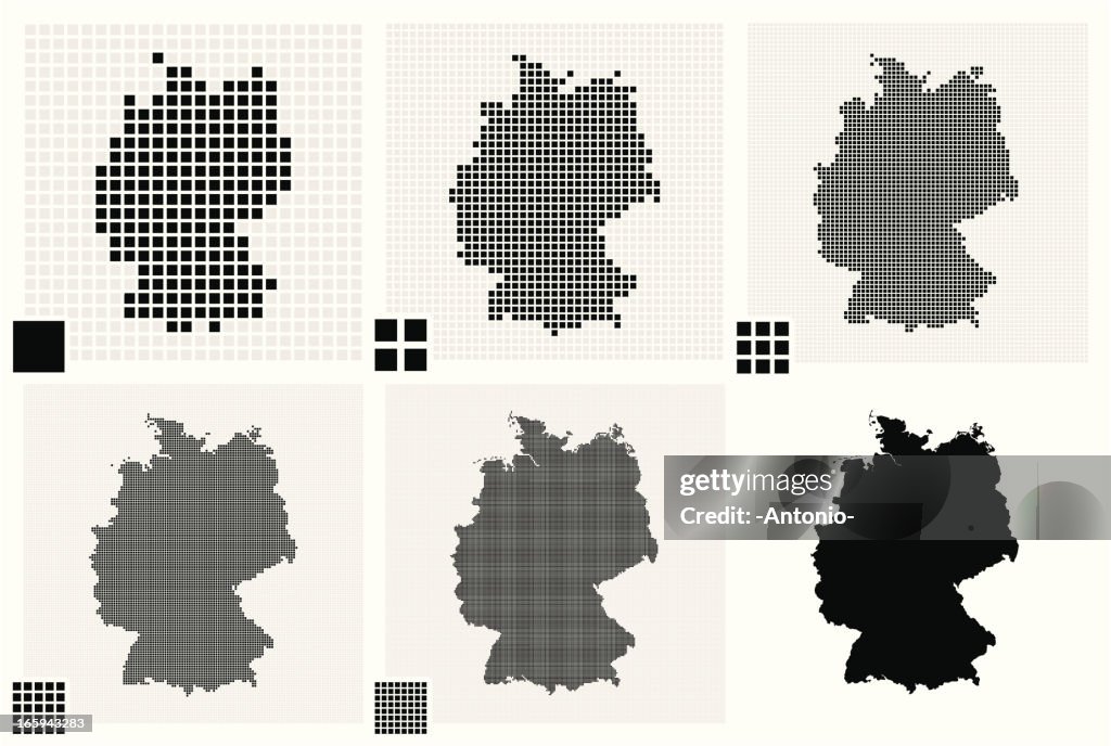 Map Germany Pointed Six Dotted Maps Of Germany In Different Resolutions High-Res Vector ...