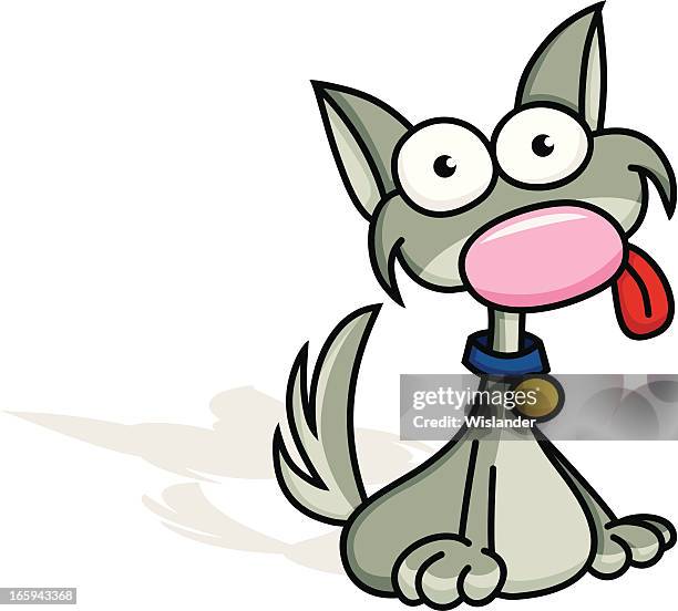 quirky puppy - cartoon dog collars stock illustrations