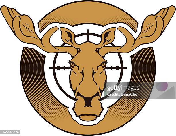 elk head - moose face stock illustrations