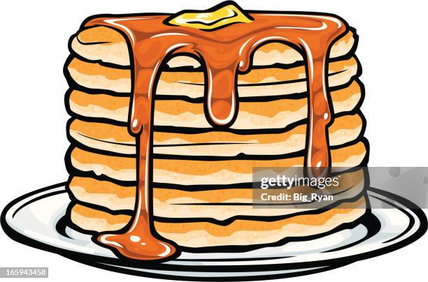 pancake stack - pancake stock illustrations