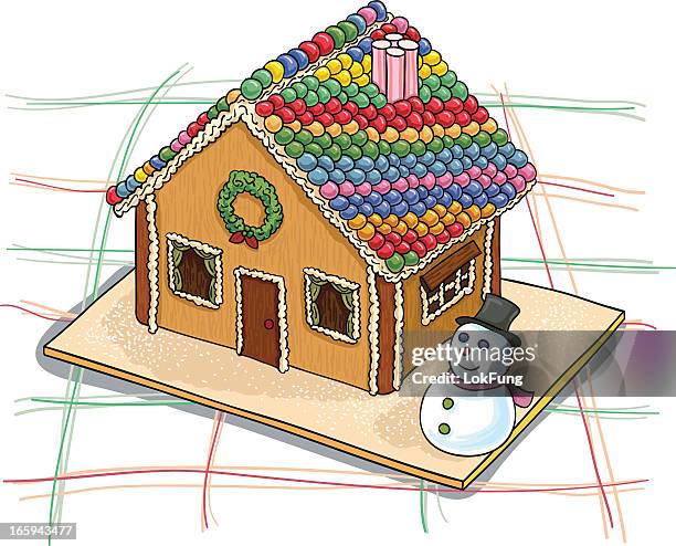 christmas cake with snowman - cookie decorating stock illustrations