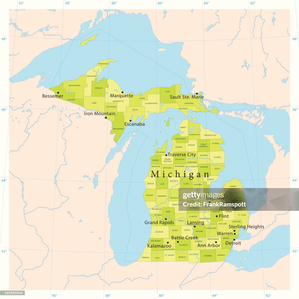 Michigan Vector Map
