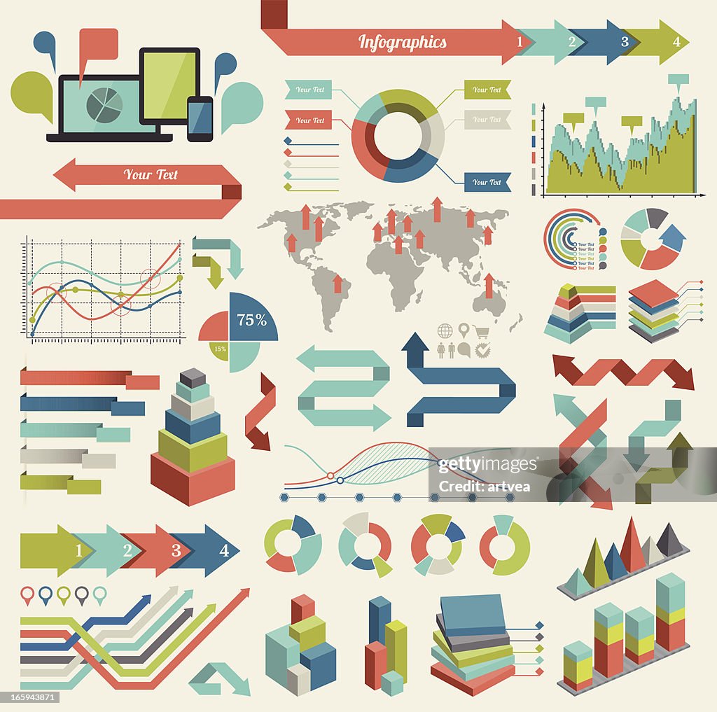 Illustration Of Several Infographic Concepts High-Res Vector Graphic ...