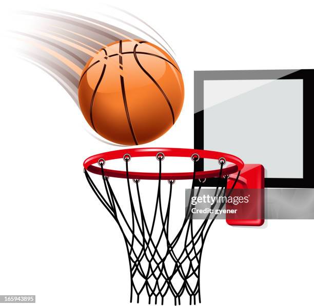 stockillustraties, clipart, cartoons en iconen met basketball hoop illustration on white - basketball hoop vector