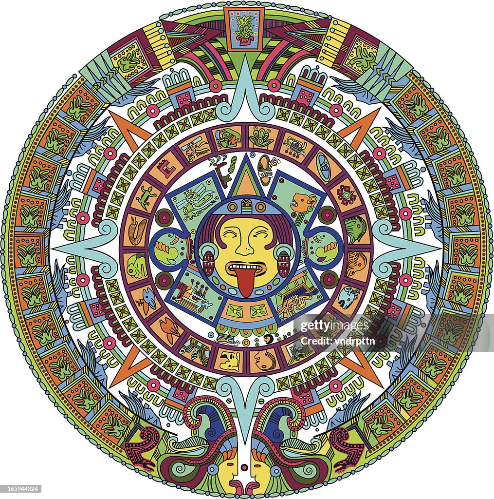 Aztec Calendar Art Aztec Calendar Art