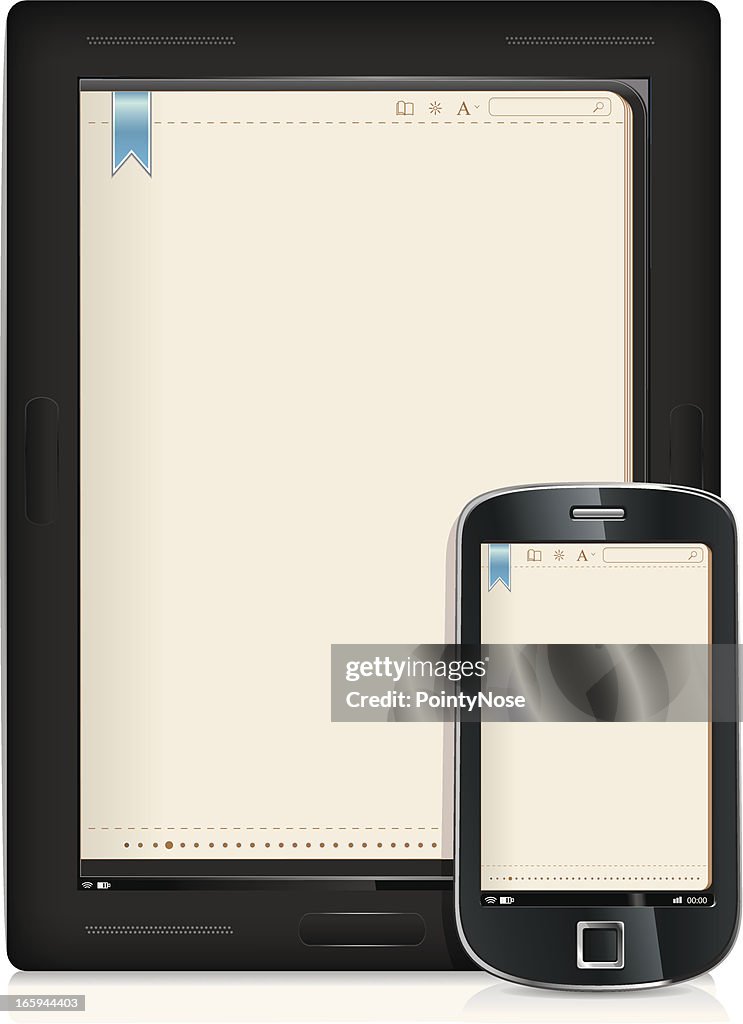 Ereader Graphics Mobile Device Package Ereader High-Res Vector Graphic - Getty Images