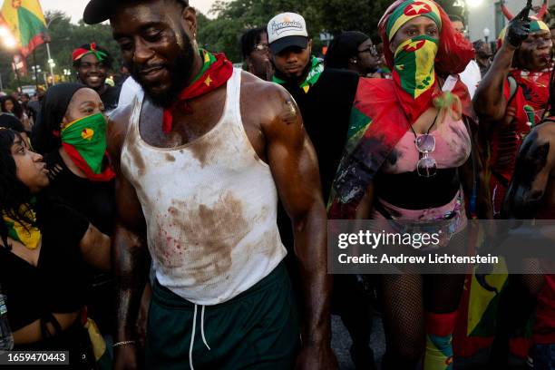 Brooklyns West Indian community celebrates JOuvert, an annual street party held at dawn to remember the end of slavery in the West Indies, September...