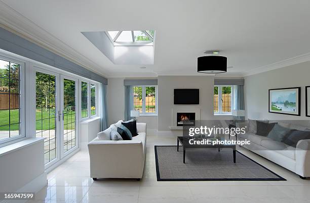 bright sitting room - patio doors bildbanksfoton och bilder