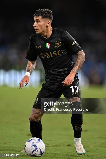 Mathias Olivera of SSC Napoli during the Serie A TIM match between SSC Napoli and SS Lazio at Stadio Diego Armando Maradona on September 02, 2023 in...