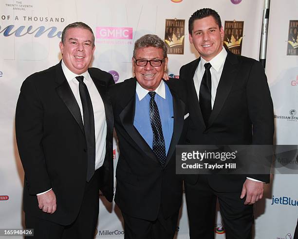 Elvis Duran, Johnny Pool, and Alex Carr attend the 27th Annual Night Of A Thousand Gowns at the Hilton New York on April 6, 2013 in New York City.